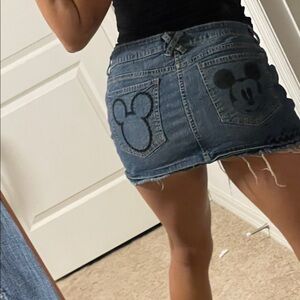 Mickey Mouse denim mini skirt